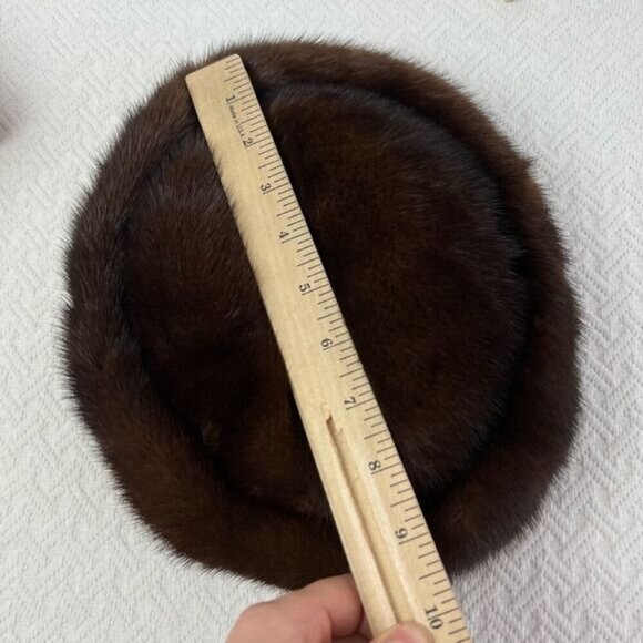 Vintage Handmade Mink Fur Made In Canada Women’s Luxury Hat One Size 50s 60s - Picture 7 of 11